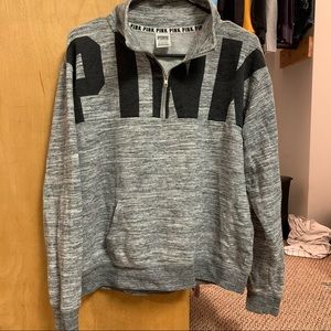 🩶EUC🩶 Pink Victoria’s Secret Quarter Zip